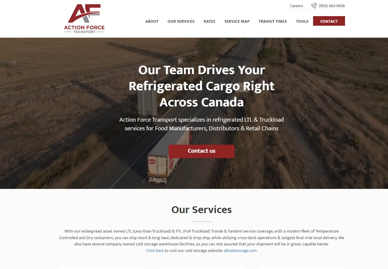 Action Force Transport homepage