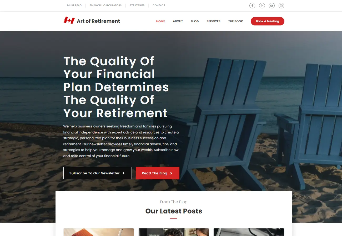Art of Retirement homepage